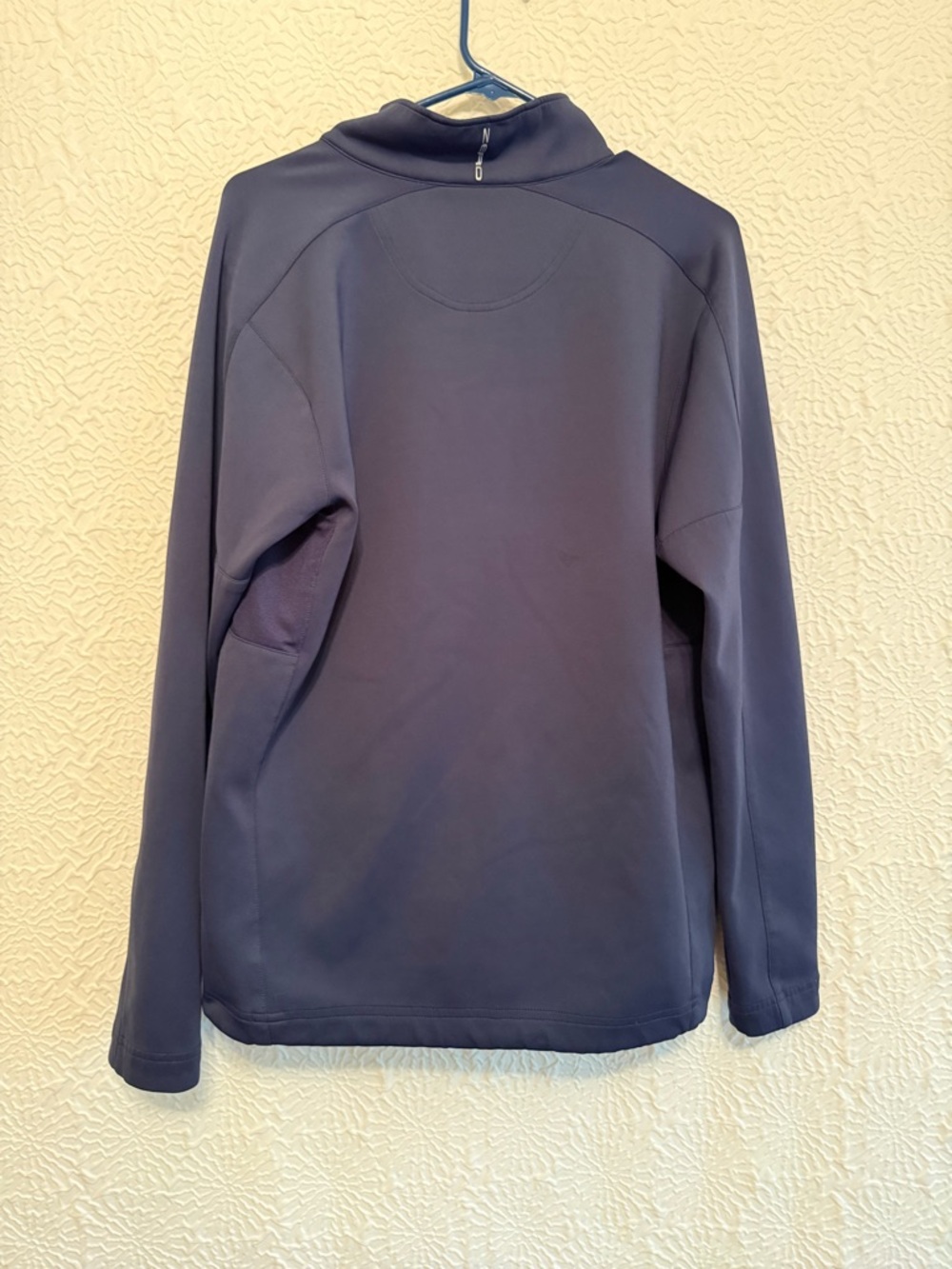 Zero Restriction Tour Series Navy Quarter-Zip Pullover with Gray Accents, Medium - Picture 4 of 5